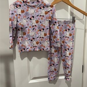 Halloween Minnie & Daisy Ghost Bamboo Kids Pajamas 2T New